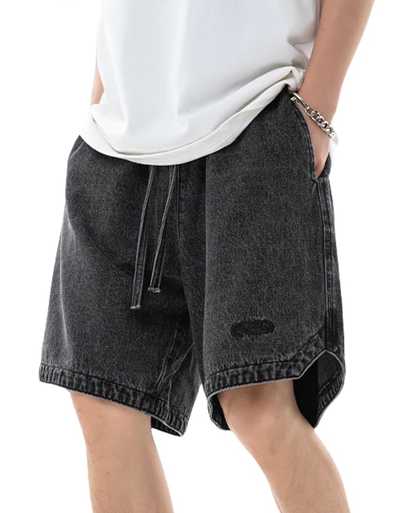 FantasyGears Y2k Denim Shorts Men Baggy Jorts Shorts